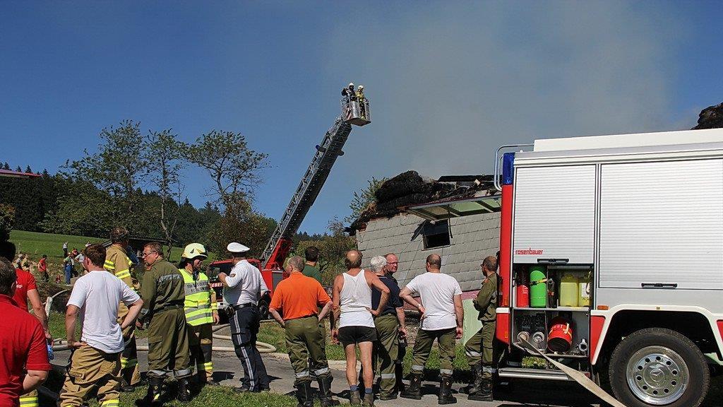 Thalgau: Bilder der Löscharbeiten