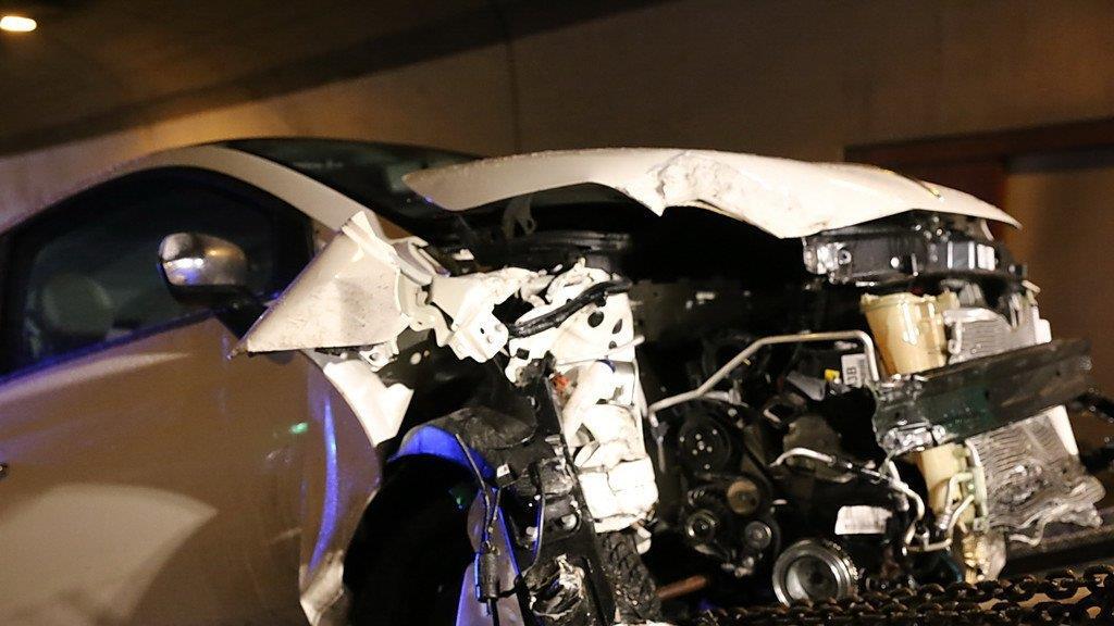 Crash im Lieferinger Tunnel