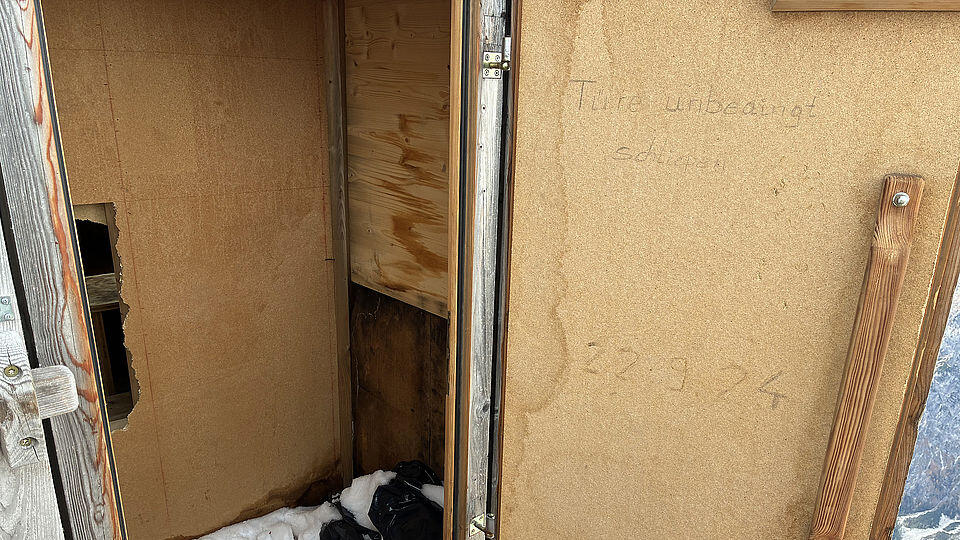 Schäden Schutzhütte Watzmann