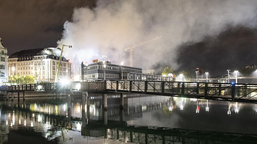 Der Brand wütete nahe des Bahnhofs in Zürich.