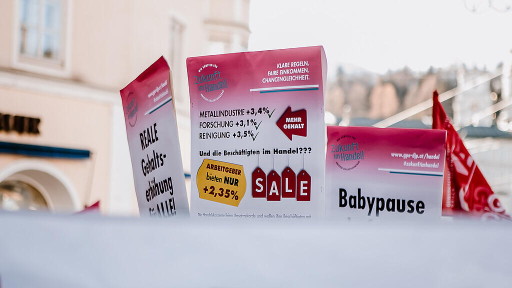 Protestkundgebung GPA-djp Salzburg