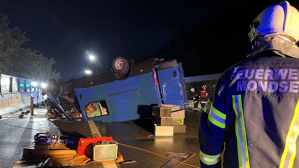 Unfall Kastenwagen A1 Mondsee