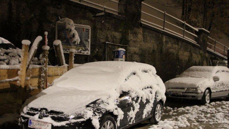 Erster Schnee in Salzburg