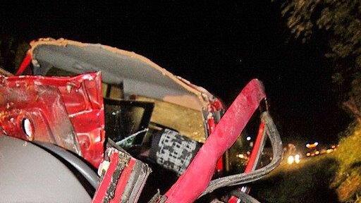 Bilder vom Unfallort auf der B1