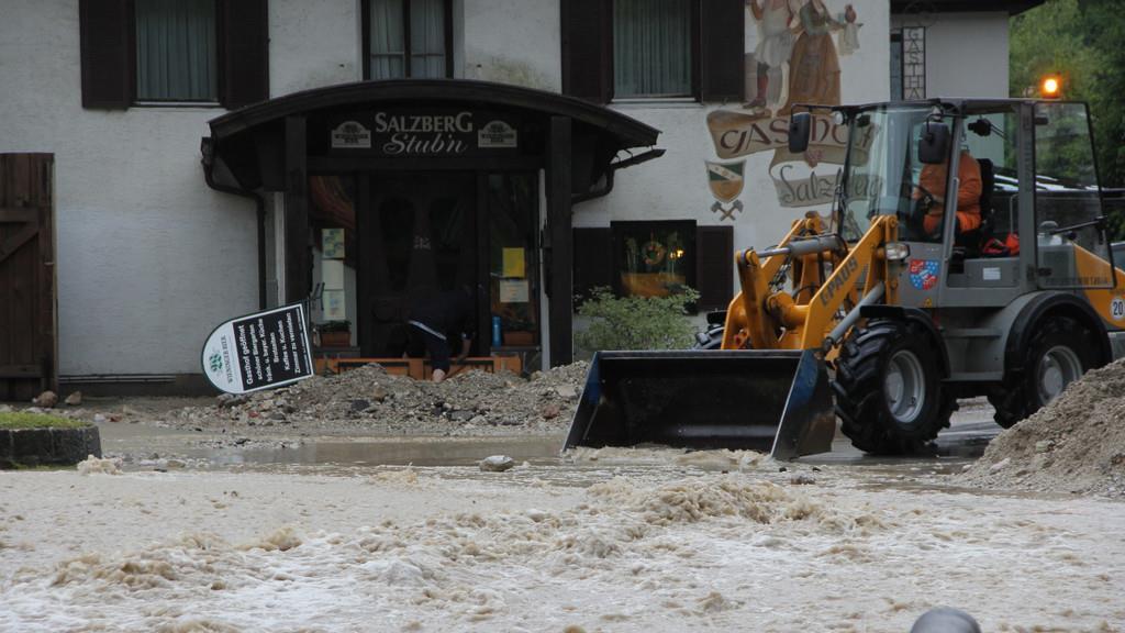 Hochwasser im Raum Berchtesgaden