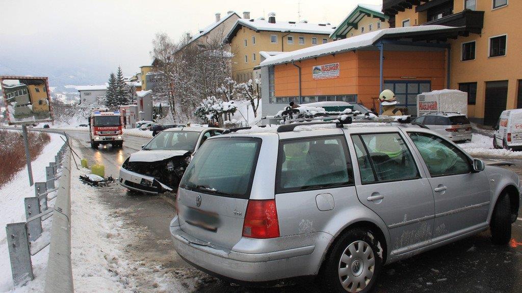 Crash auf B159 in Werfen