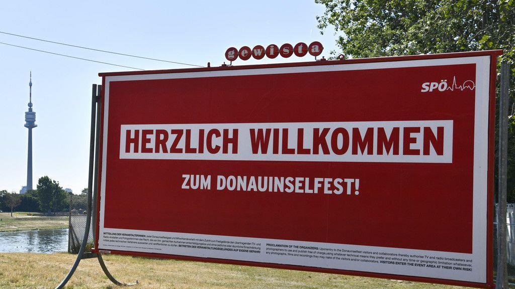 Aufbauarbeiten Donauinselfest 2018