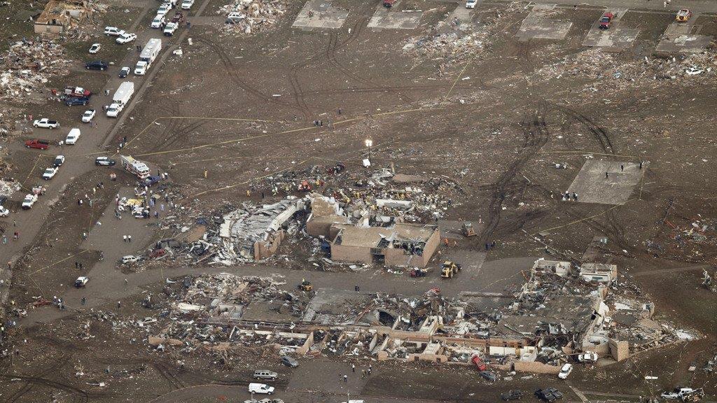 Tornado in Oklahoma: Luftaufnahmen der Zerstörung