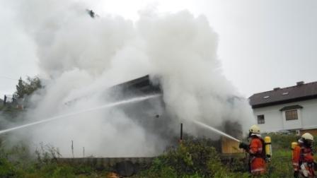 Krampushütte in Brand