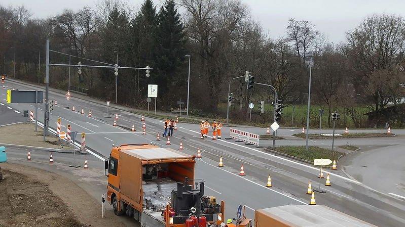 Arbeiten auf der B20