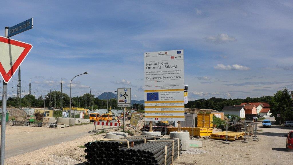 Bauarbeiten: 3. Gleis Freilassing - Salzburg