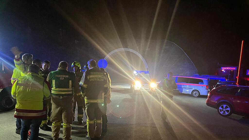 Fast 200 Einsatzkräfte waren bei der Suchaktion an der Salzach im Pongau beteiligt.