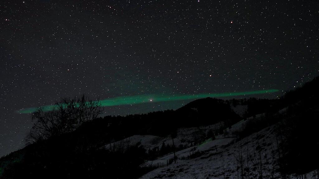 Nordlicht im Pinzgau: Blick Richtung der Fusch .