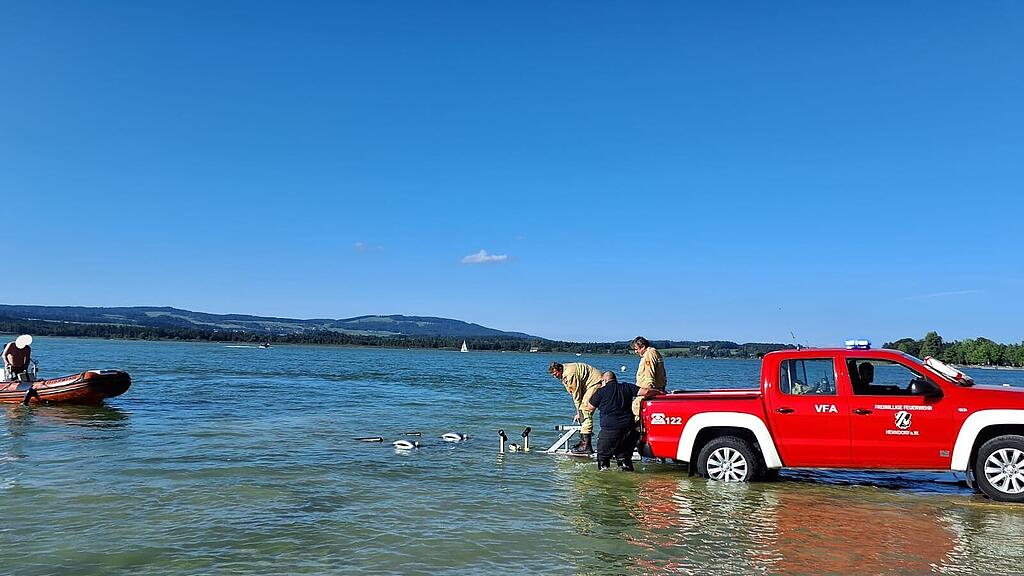 Rettungsaktion Wallersee