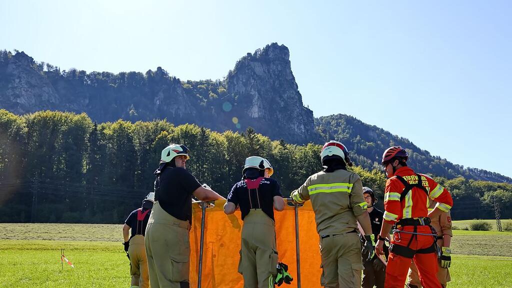Waldbrand-Übung in Koppl und am Nockstein
