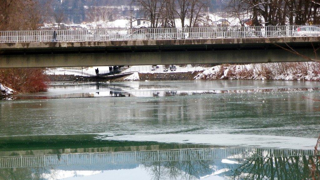 Blick über die Salzach in Hallein