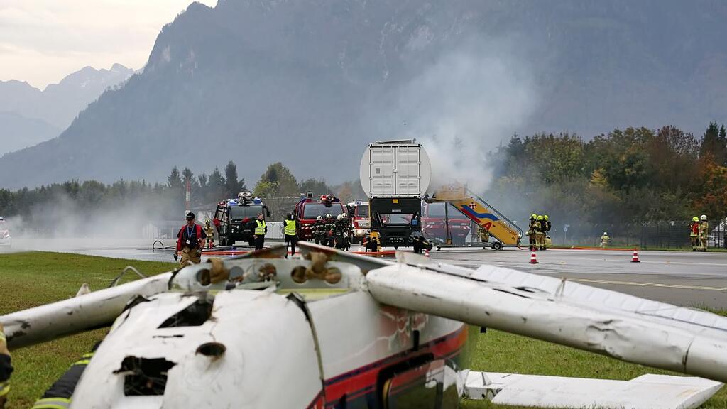 Große Übung am Salzburger Flughafen