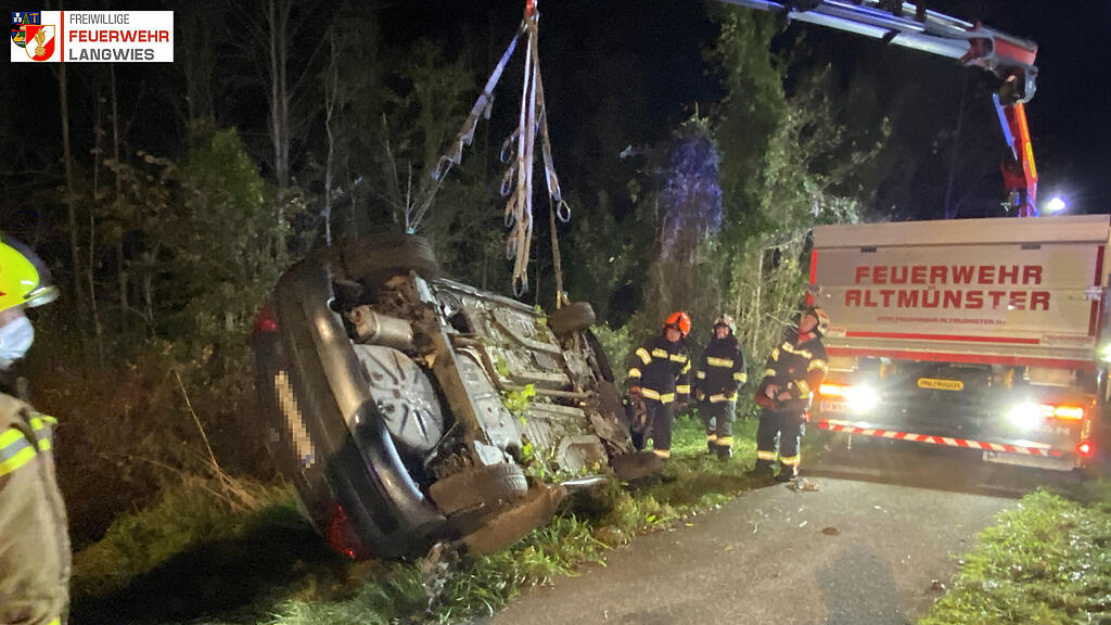 Pkw-Crash in Langwies am Traunsee