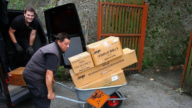 Aufbau: Feuerwerk