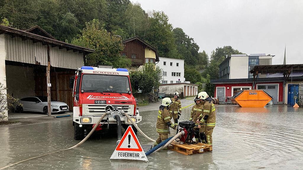 Dauerregen in Bischofshofen