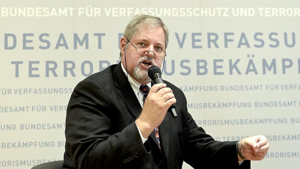 Peter Gridling, Chef des Bundesamts für Verfassungsschutz und Terrorismusbekämpfung (BVT)bei einer Pressekonferenz in Wien.