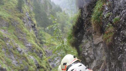Großübung in der Lammerklamm