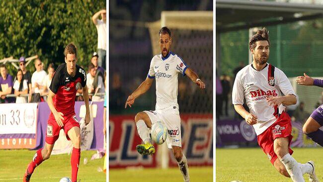 M. Krainz (Anif/v.l.n.r.), M. Jukic (Grödig) und B. Taferner (Seekirchen) schafften es ins Team der Saison.