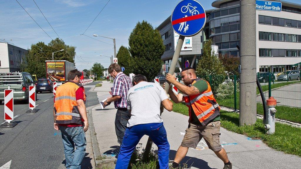 Bauarbeiten an der B155