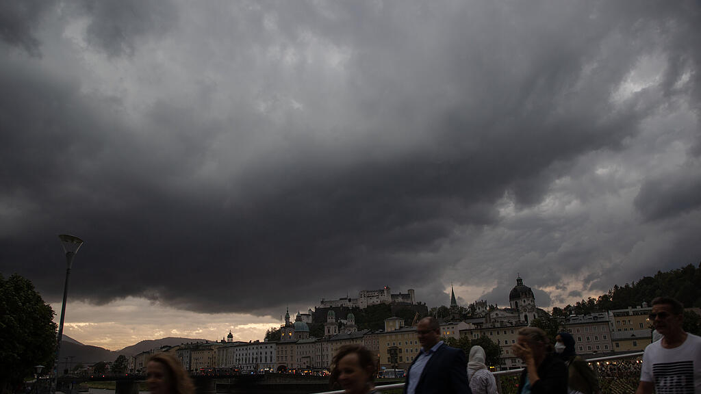 Gewitter Stadt Salzburg