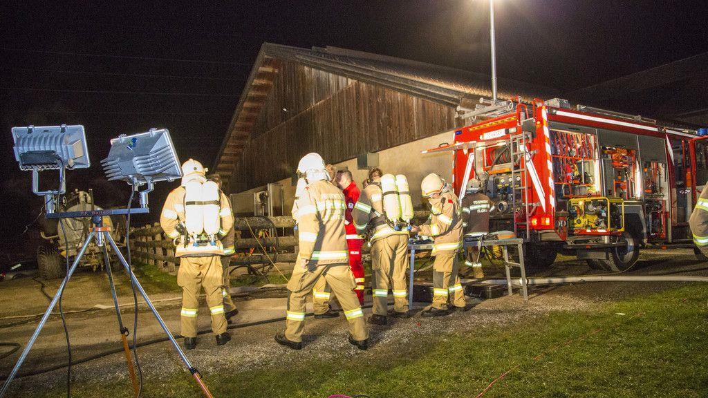 Brand eines Radladers in Flachau I