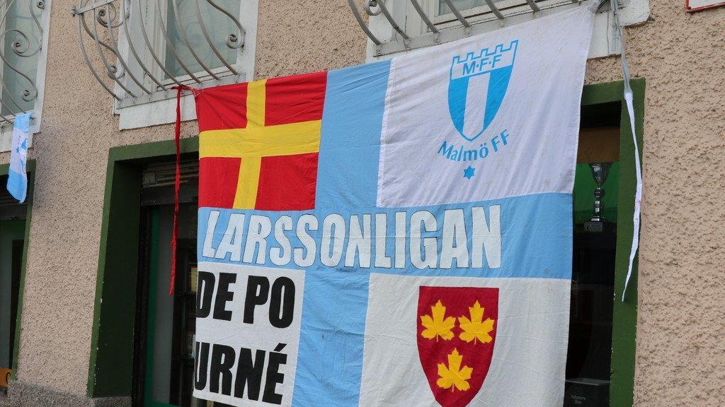 Malmöö-Fans feiern in Altstadt