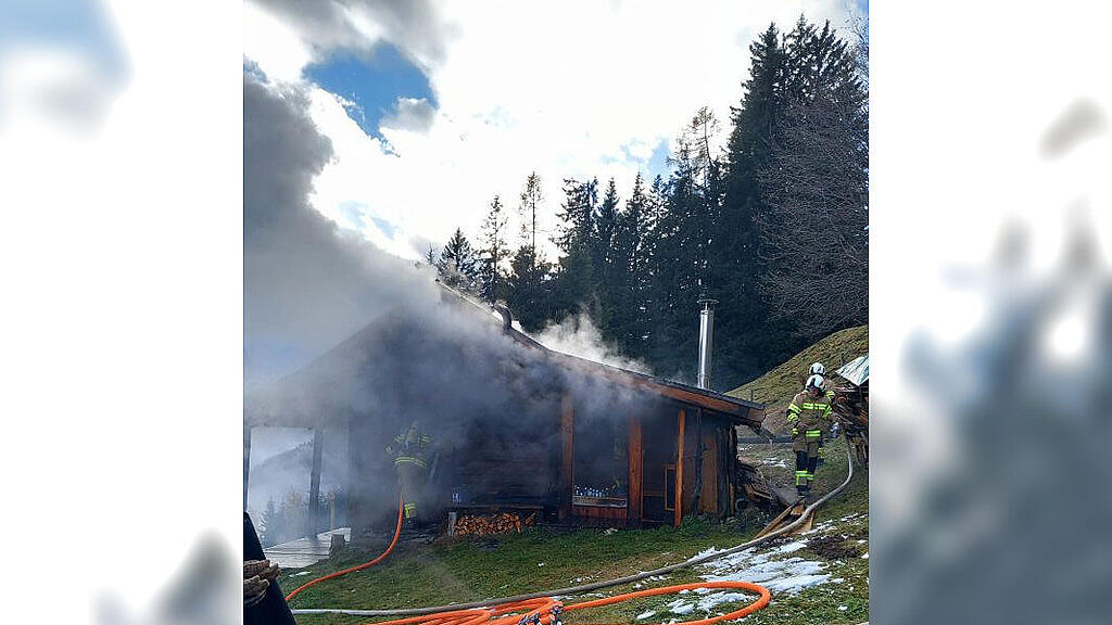 Hüttenbrand Wald im Pinzgau
