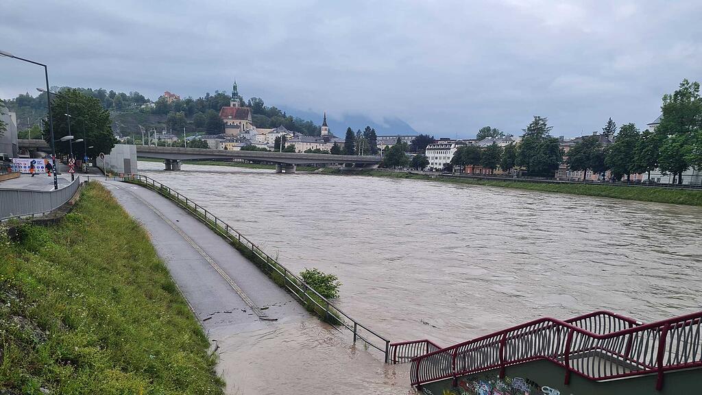 Hochwasser-Sperre Salzach