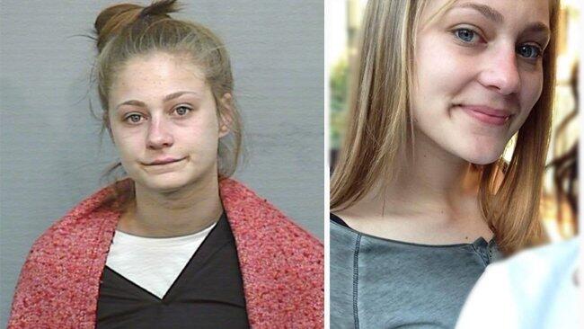 Im Vergleich: links das Knastfoto, rechts das Bild, das die 18-Jährige der Polizei geschickt hat.
