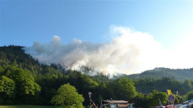 Waldbrand am Thumsee: Großeinsatz