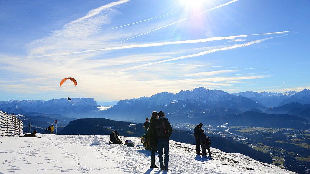 Bei strahlendem Sonnenschein zog es viele Salzburger auf den Gaisberg.