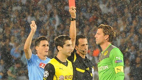 Tormann Weidenfeller sah die Rote Karte