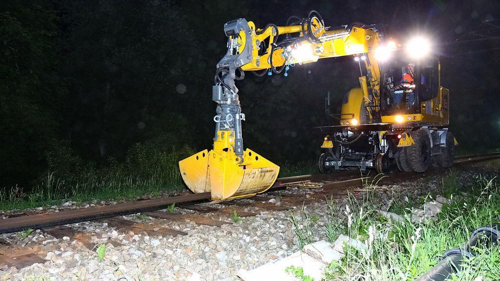 Gleisarbeiten im Flachgau