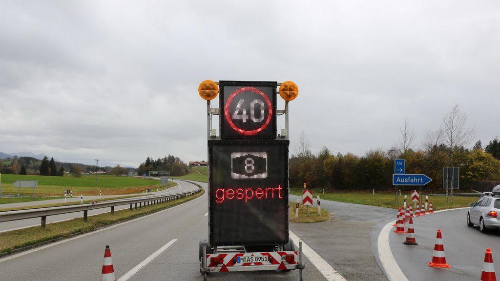 Sturm sorgt für Sperre der A8