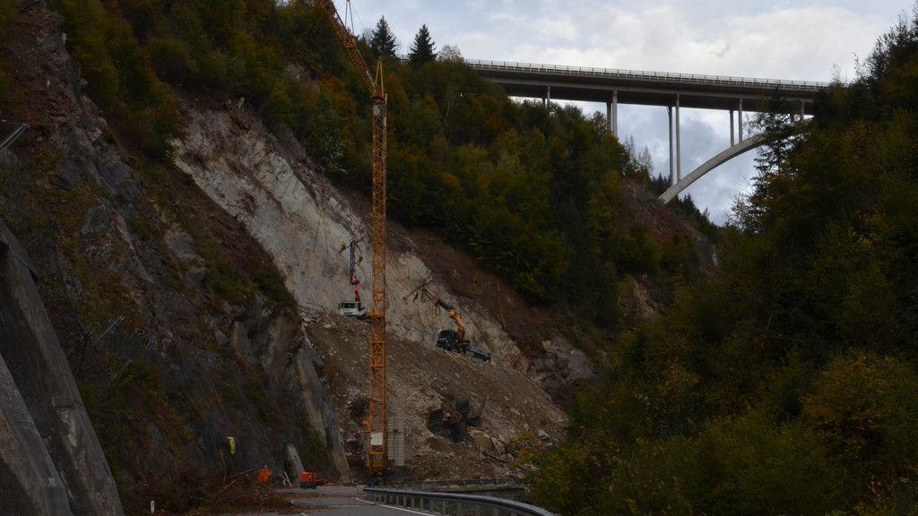 Felssturz auf der B99: Lokalaugenschein im Oktober