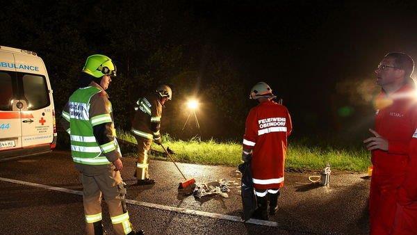 Bilder der Unfallstelle in Nußdorf