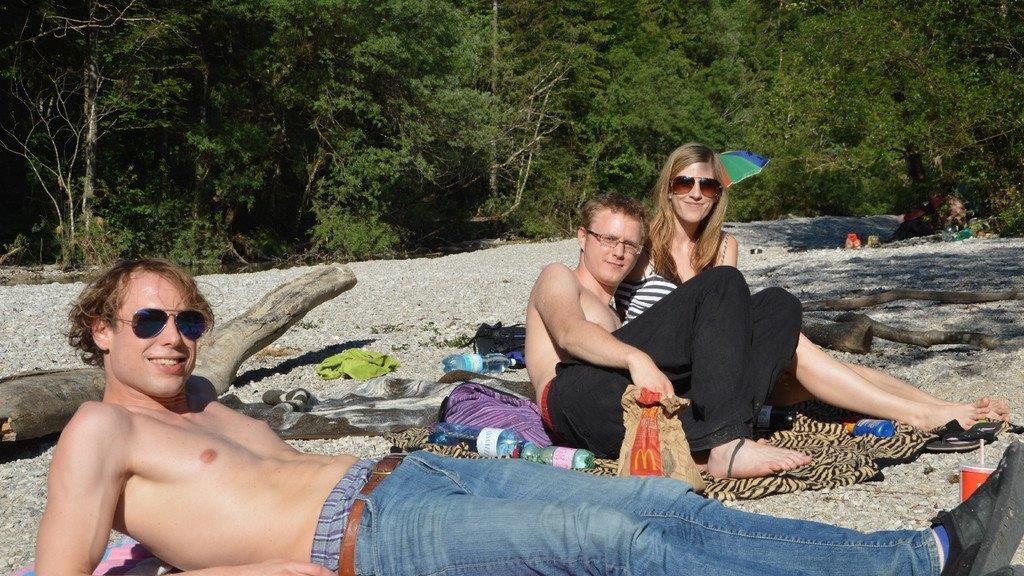 Badespaß am Almbach