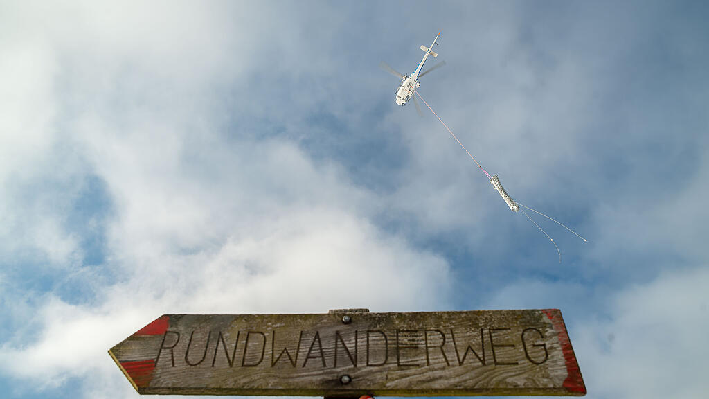 Hubschrauberflüge und Seilsperren Gaisberg