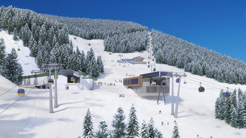 Neue Kabinenbahn und Bergstation Kieserl