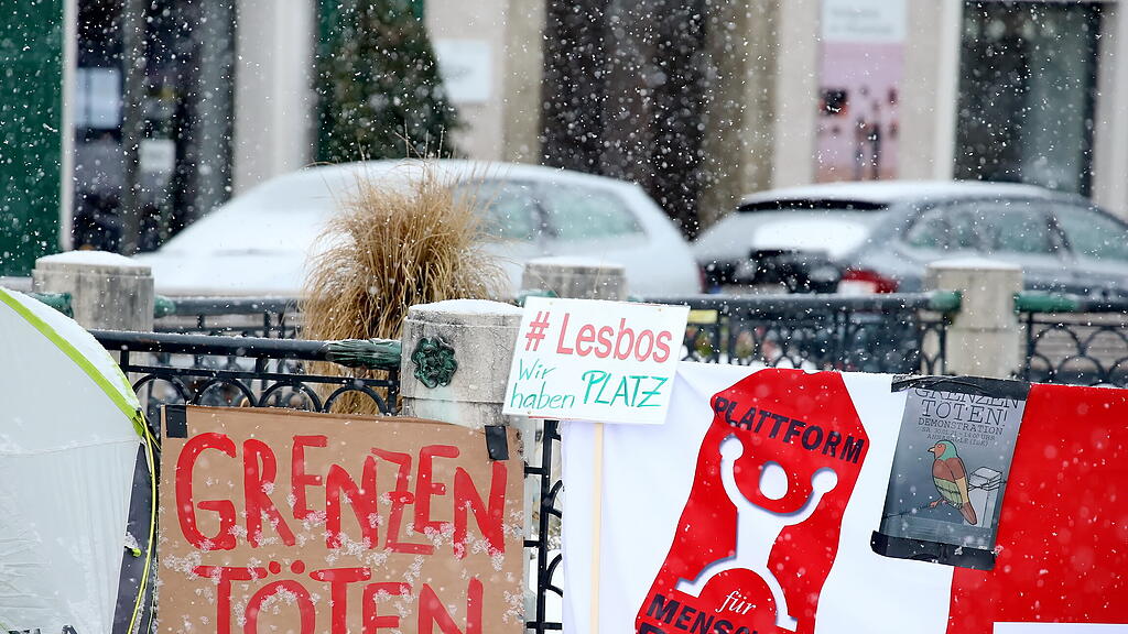 Aktivisten campieren in der Altstadt