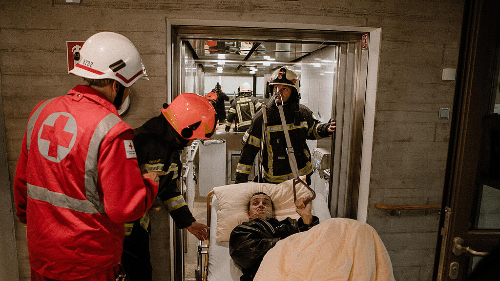 Feuerwehrübung im neuen Seniorenwohnhaus Nonntal