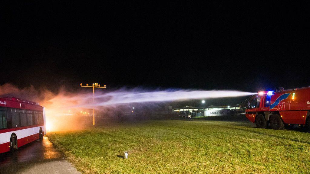 Notfallübung am Salzburger Flughafen