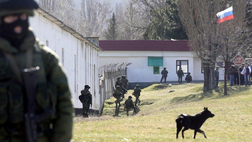Stationierte Soldaten auf der Krim