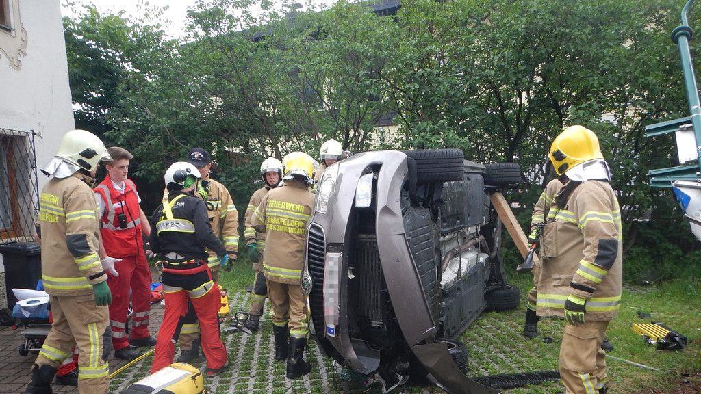 Crash im Stadtzentrum von Saalfelden