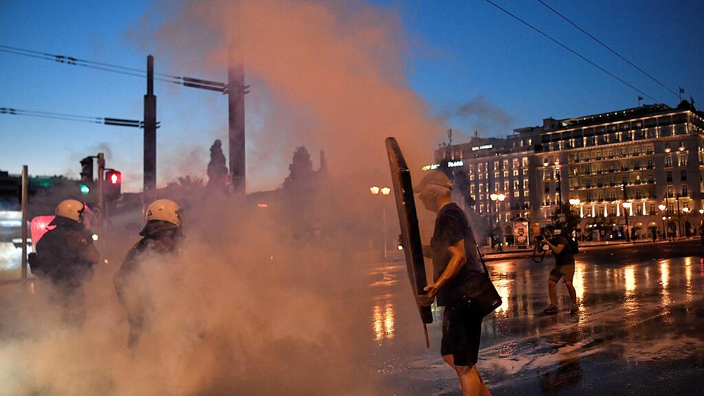 Demo Impfgegner Corona Griechenland